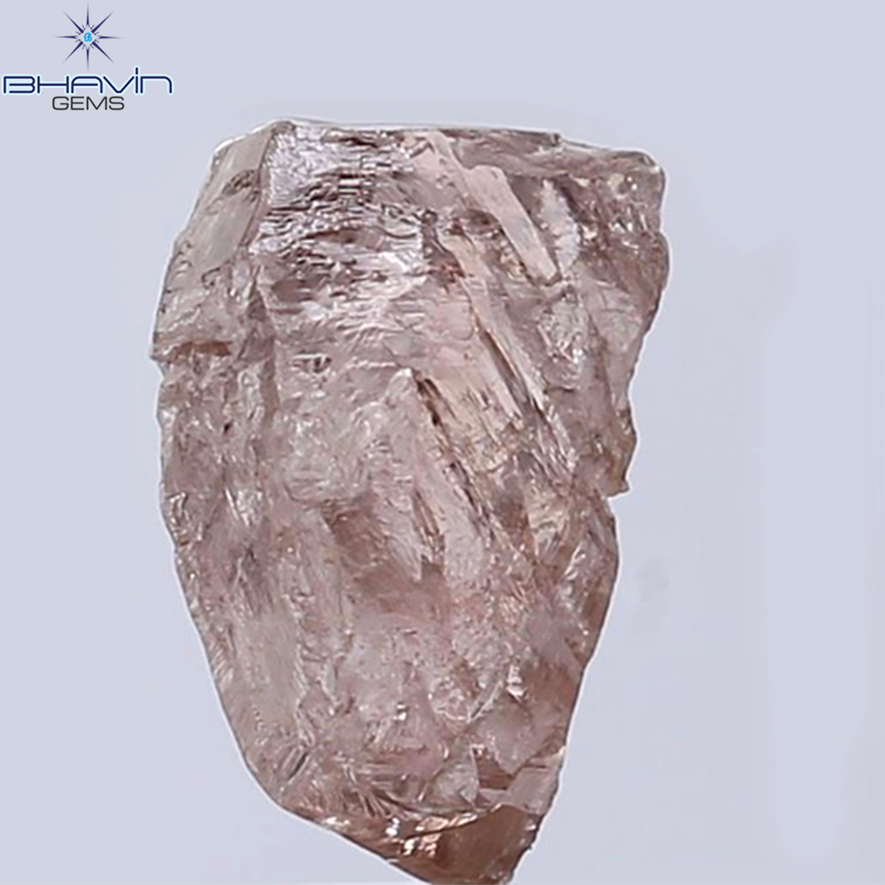 2.78 CT Rough Shape Natural Diamond Pink Brown Color SI Clarity (10.70 MM)