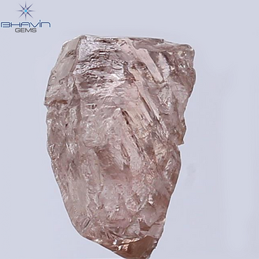 2.78 CT Rough Shape Natural Diamond Pink Brown Color SI Clarity (10.70 MM)
