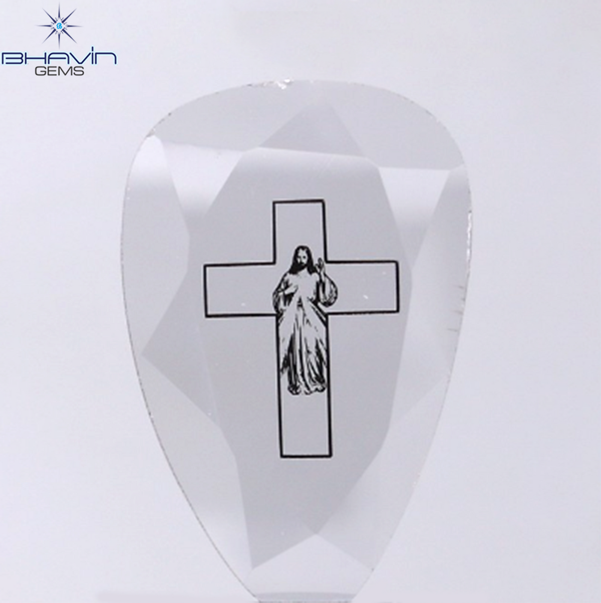 1.24 CT Lab Grown Slice (Cross) Diamond White Color Clarity VS (19.05 MM)