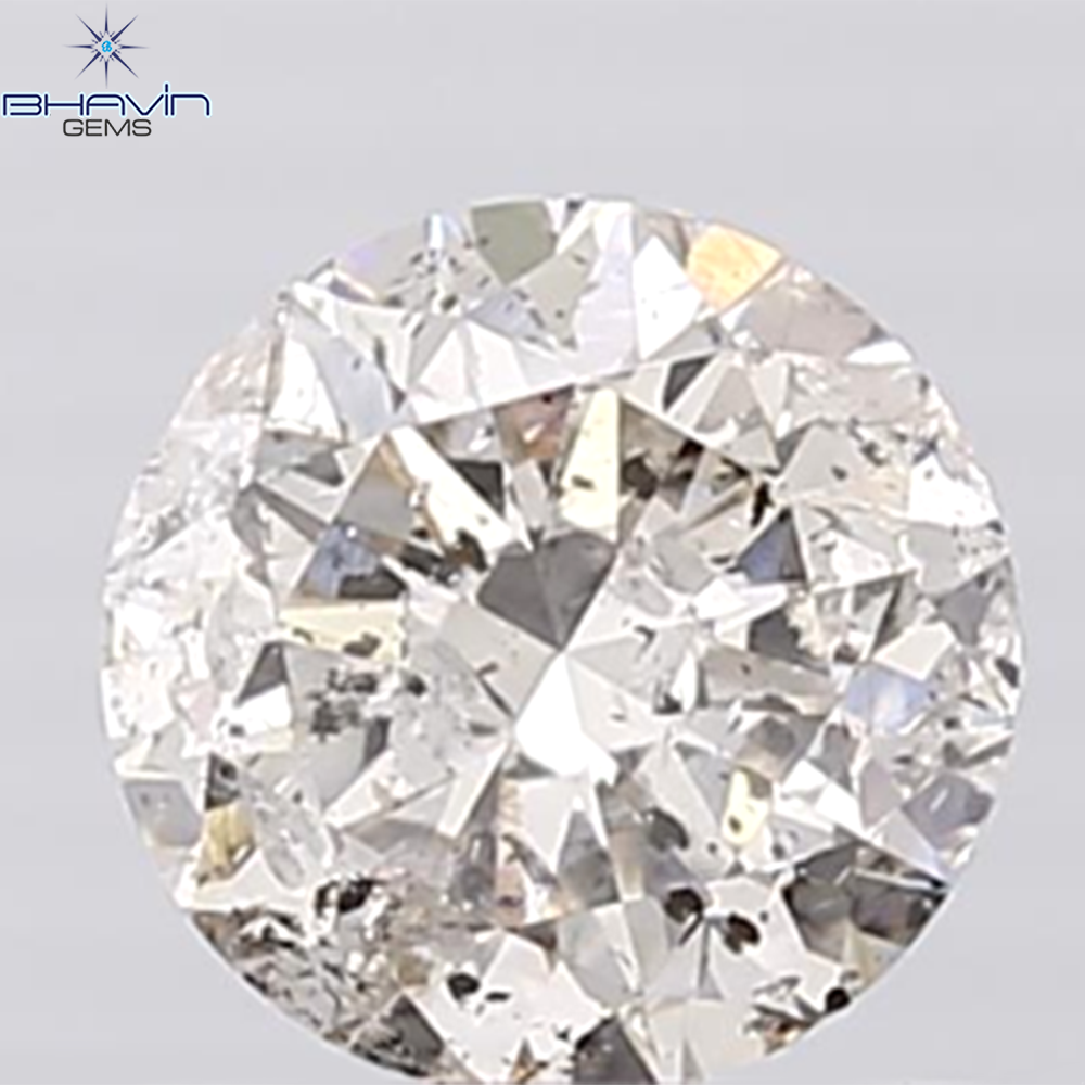 0.90 CT Round Shape Natural Diamond White Color I2 Clarity (6.07 MM)