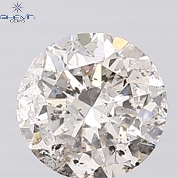 0.90 CT Round Shape Natural Diamond White Color I2 Clarity (6.07 MM)