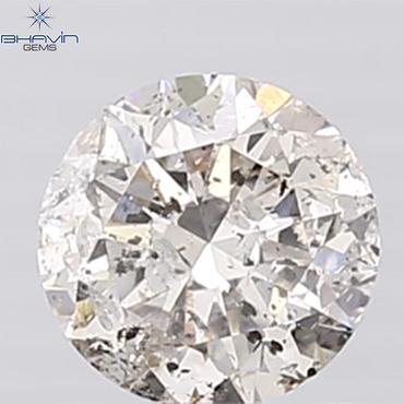 0.90 CT Round Shape Natural Diamond White Color I2 Clarity (6.07 MM)