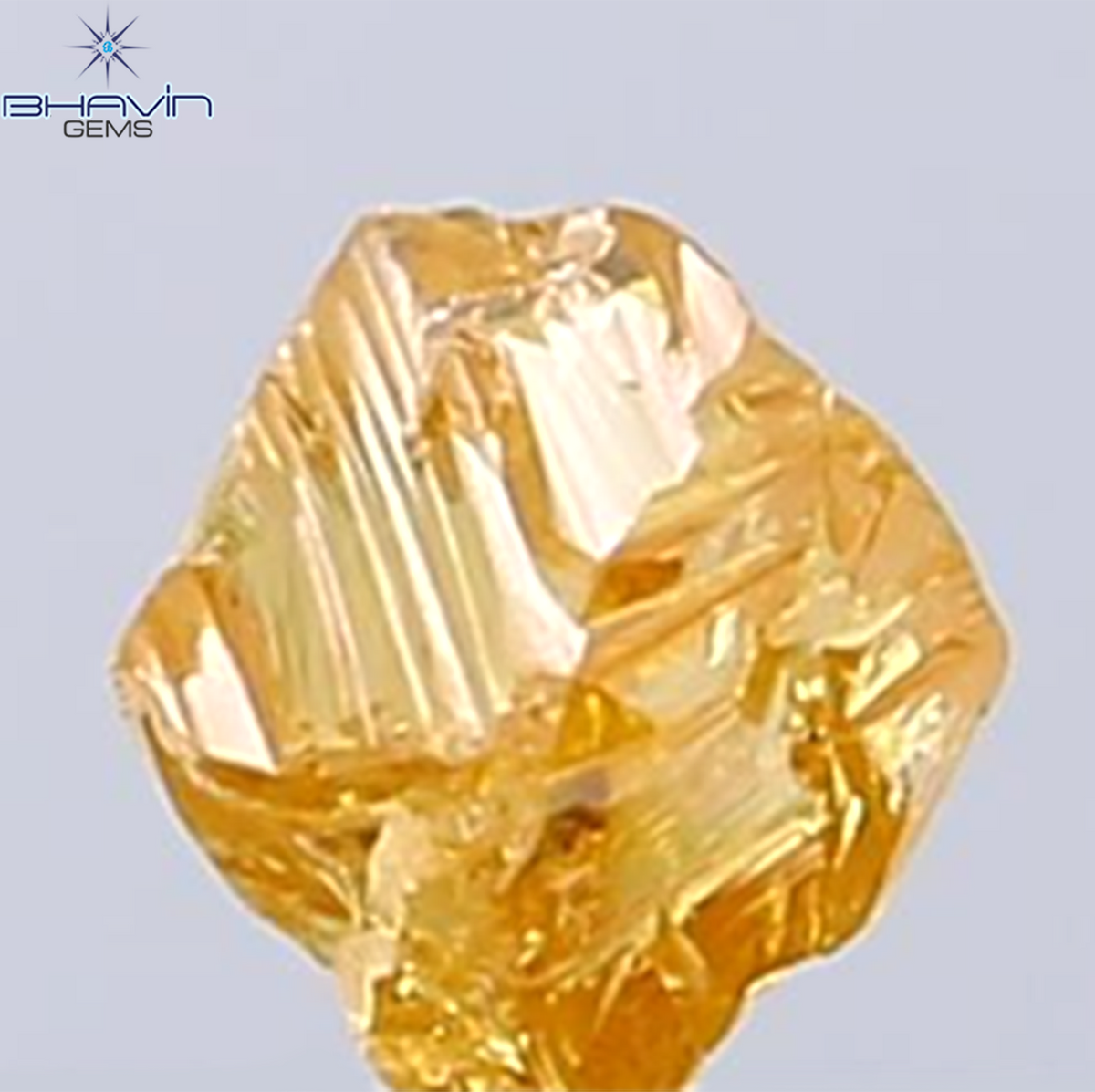 0.45 CT Natural Rough Diamond Orange Color Clarity VS (4.46 MM)