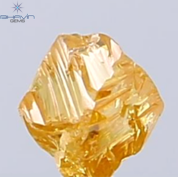 0.45 CT Natural Rough Diamond Orange Color Clarity VS (4.46 MM)