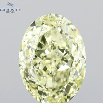 GIA Certified 1.01 CT Oval Diamond Natural Yellow Color SI1 Clarity (6.99 MM)