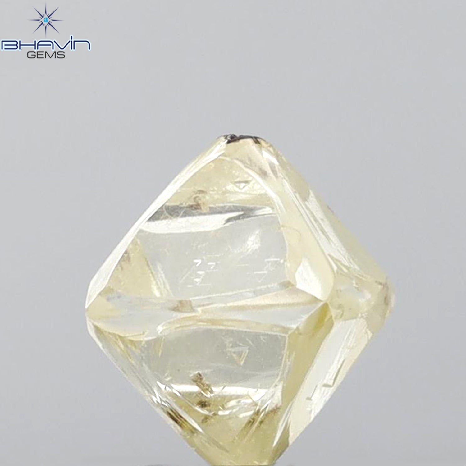 2.84 CT Rough Shape Natural Loose Diamond Yellow Color VS2 Clarity (7.60 MM)