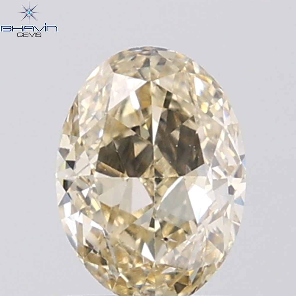 1.10 CT Oval Diamond Natural Brown Color SI1 Clarity (7.27 MM)