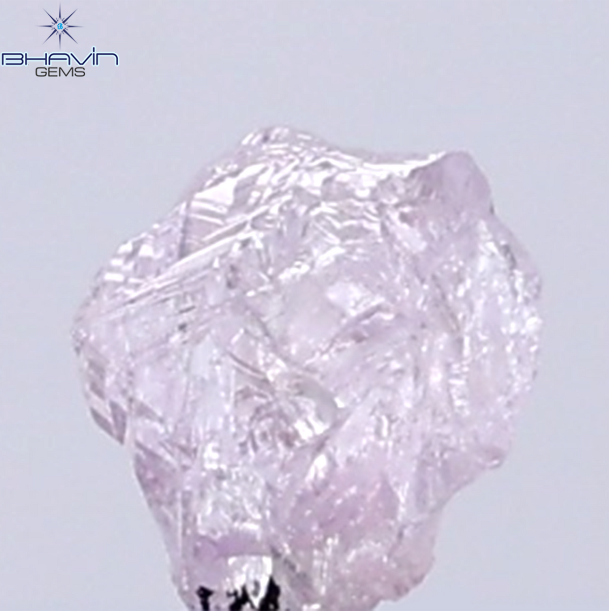 0.15 CT Natural Rough Diamond Pink Color Clarity SI (3.89 MM)