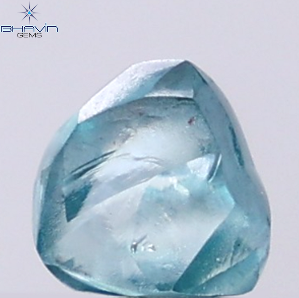 1.15 CT Natural Rough Diamond Enhanced Blue Color Clarity VS (5.81 MM)