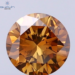 0.24 CT Natural Round Diamond Cognac Color Clarity SI (4.05 MM)