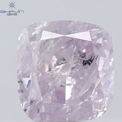 0.27 CT Cushion Diamond Natural Pink Color I3 Clarity (3.51 MM)