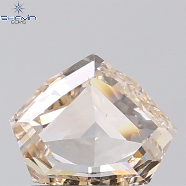 1.00 CT Pentagon Diamond Natural Brown Orange Color SI2 Clarity (6.90 MM)