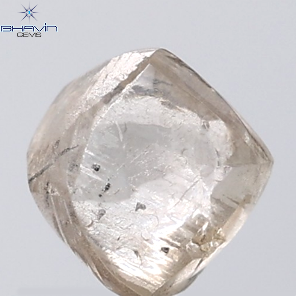 1.26 CT Rough Shape Natural Diamond Brown Color SI1 Clarity (6.19 MM)