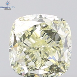 1.00 CT Cushion Diamond Natural Yellow Color SI1 Clarity (5.19 MM)