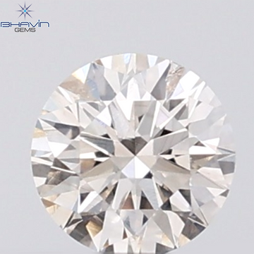 0.18 CT ラウンド ローズ カット シェイプ 天然ダイヤモンド ピンク色 I2 クラリティ (3.86 MM)