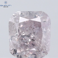 0.36 CT Cushion Diamond Natural Pink Color I3 Clarity (4.10 MM)