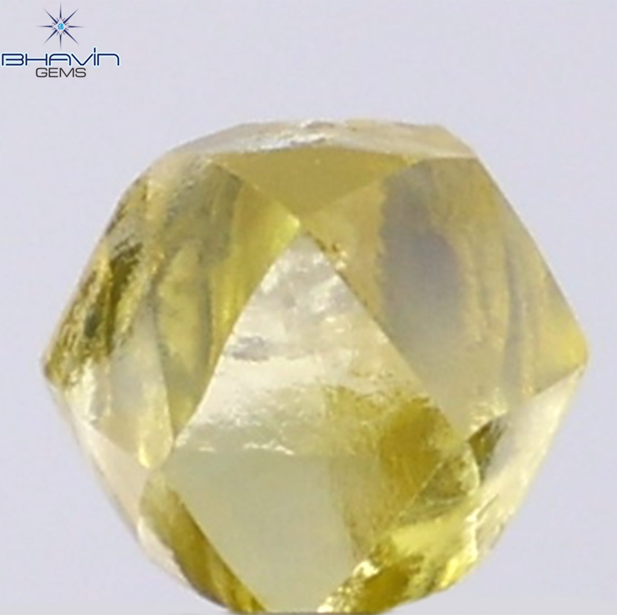 1.12 CT Natural Rough Diamond Enhanced Yellow Color Clarity VS (5.96 MM)