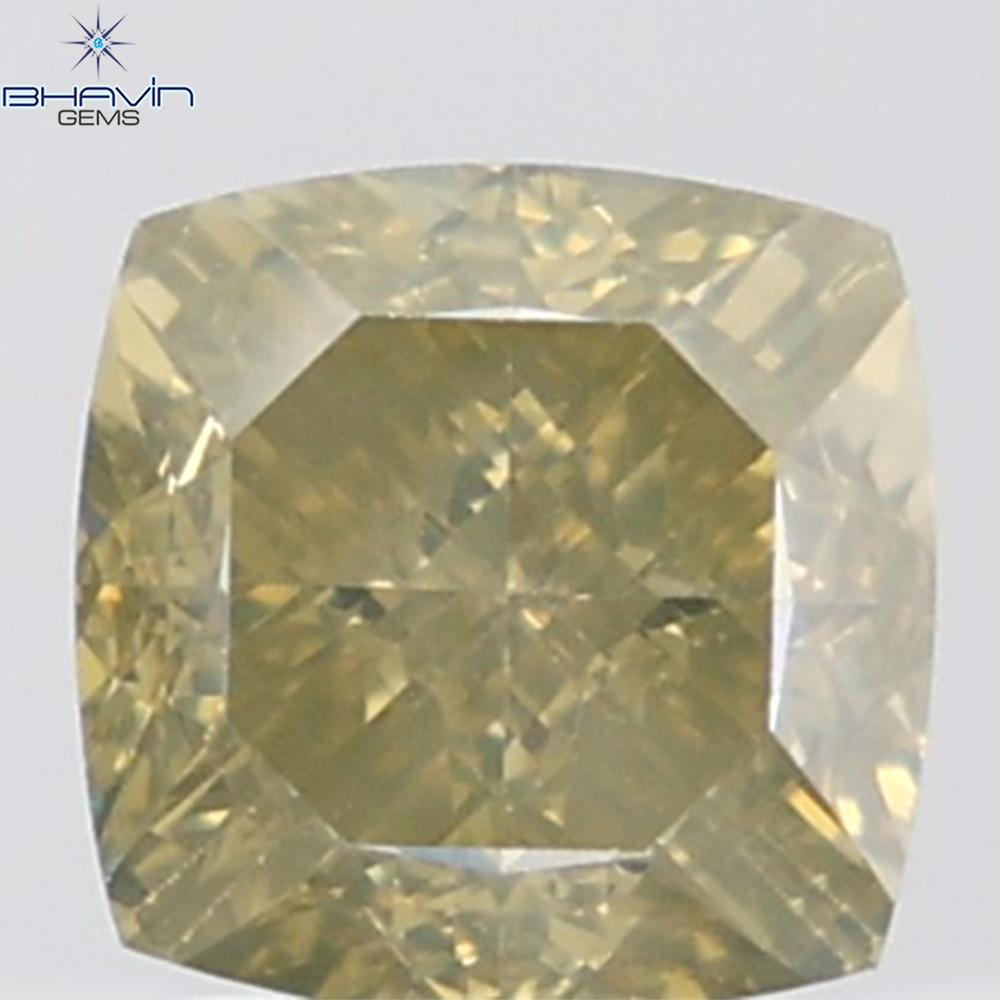 GIA認定 1.27 CT クッションダイヤモンド イエローカラー 天然ダイヤモンド VS1 クラリティ (5.97 MM)