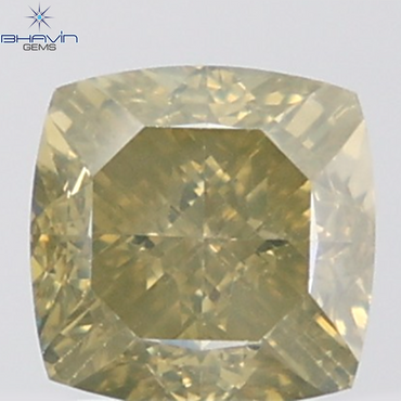 GIA認定 1.27 CT クッションダイヤモンド イエローカラー 天然ダイヤモンド VS1 クラリティ (5.97 MM)