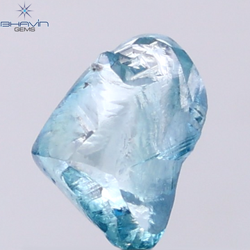 1.60 CT Natural Rough Diamond Enhanced Blue Color Clarity VS (9.10 MM)