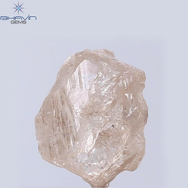3.61 CT Rough Shape Natural Diamond Brown Pink Color I1 Clarity (10.62 MM)
