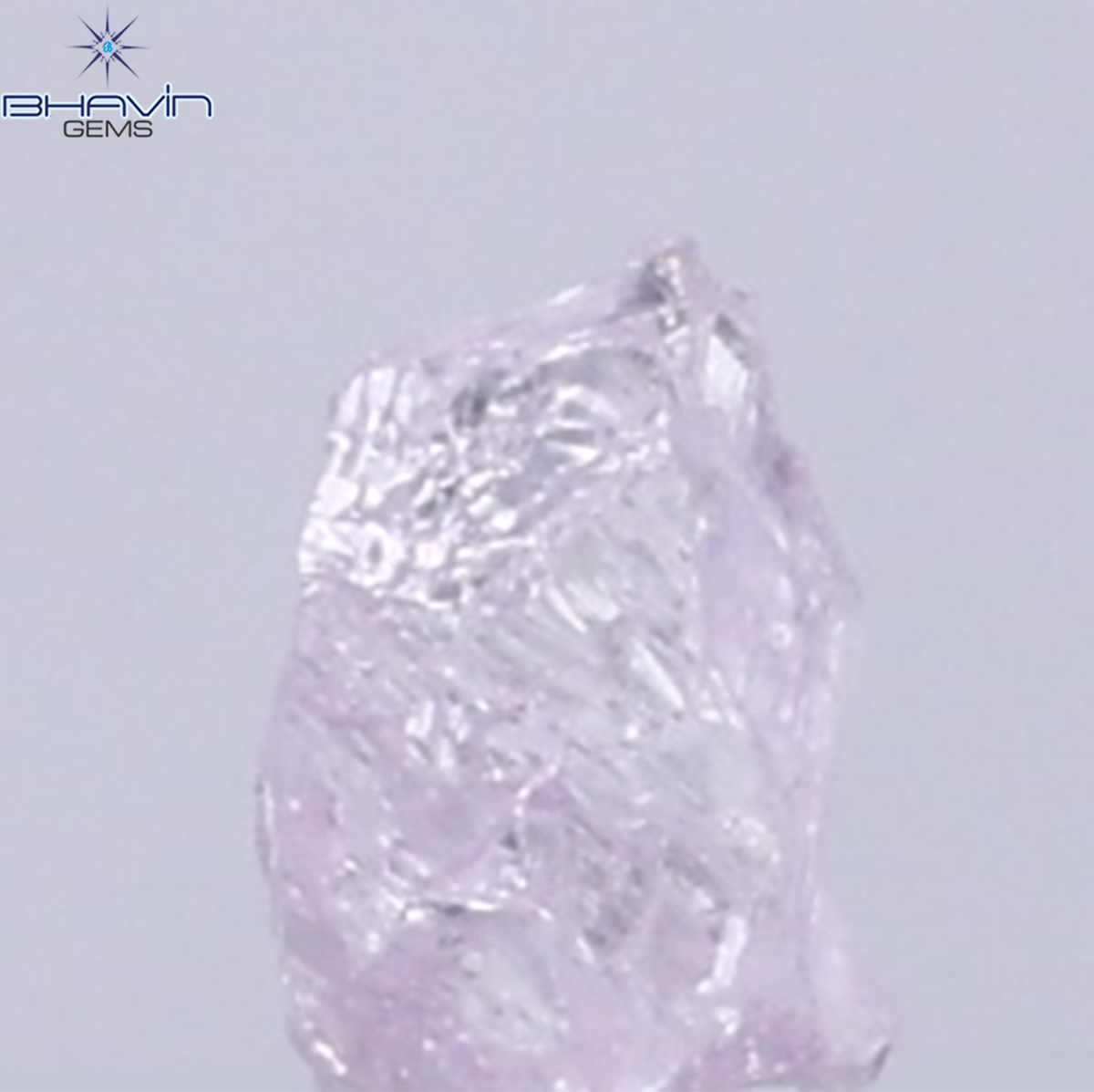 0.11 CT Natural Rough Diamond Pink Color Clarity VS (3.41 MM)
