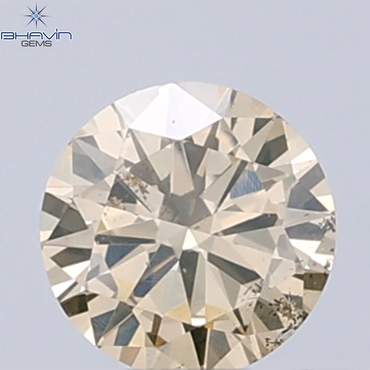 0.19 CT Natural Round Diamond Brown Color Clarity SI (3.89 MM)