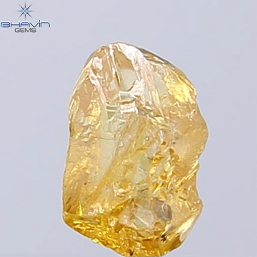 0.98 CT Natural Rough Diamond Orange Color Clarity VS (7.45 MM)