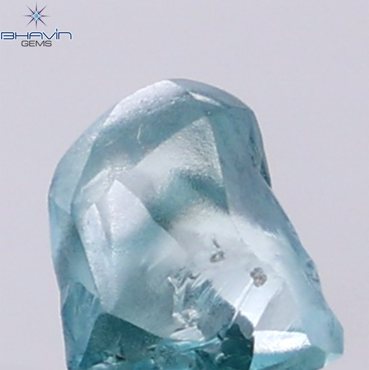 1.00 CT Natural Rough Diamond Enhanced Blue Color Clarity VS (7.13 MM)