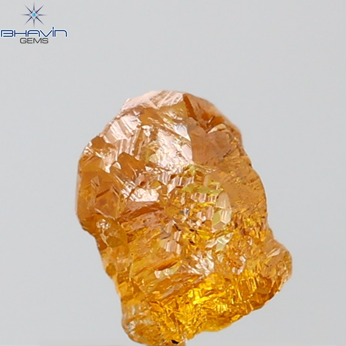 0.70 CT Rough Shape Natural Diamond Orange Color SI1 Clarity (4.80 MM)