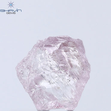 0.52 CT Rough Shape Natural Diamond Pink Color I1 Clarity (5.63 MM)