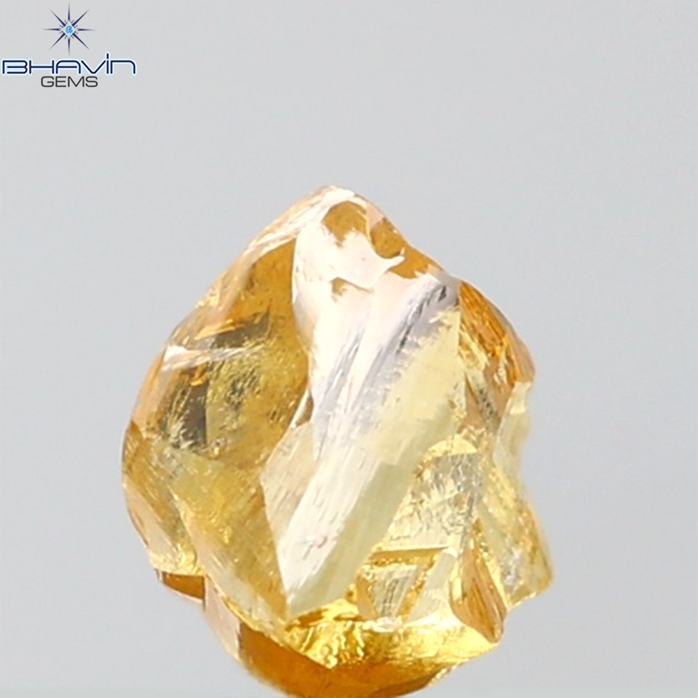 0.54 CT Rough Shape Natural Diamond Orange Color VS Clarity (4.50 MM)