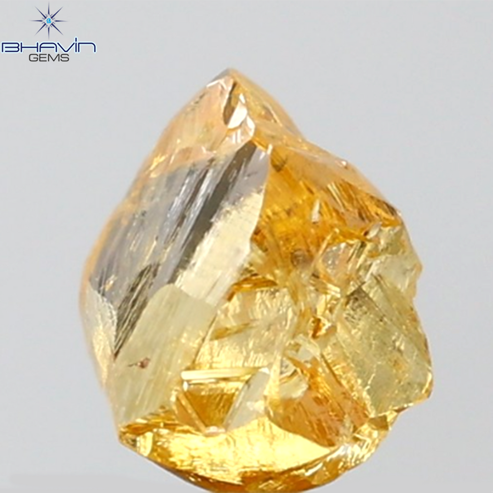 0.54 CT Rough Shape Natural Diamond Orange Color VS Clarity (4.50 MM)