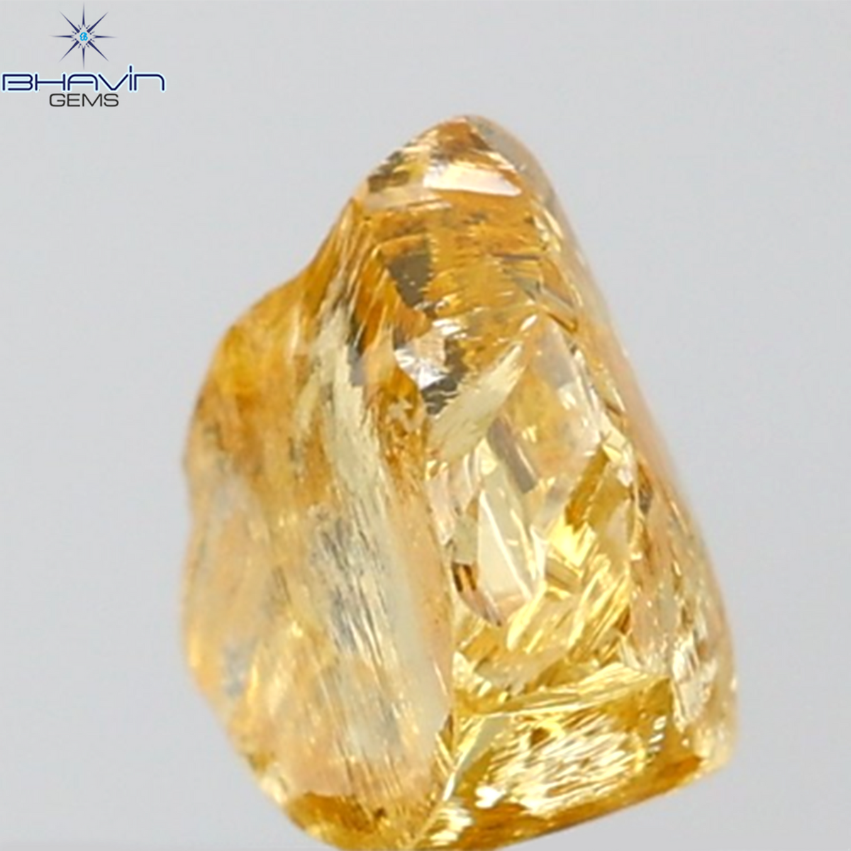0.54 CT Rough Shape Natural Diamond Orange Color VS Clarity (4.50 MM)