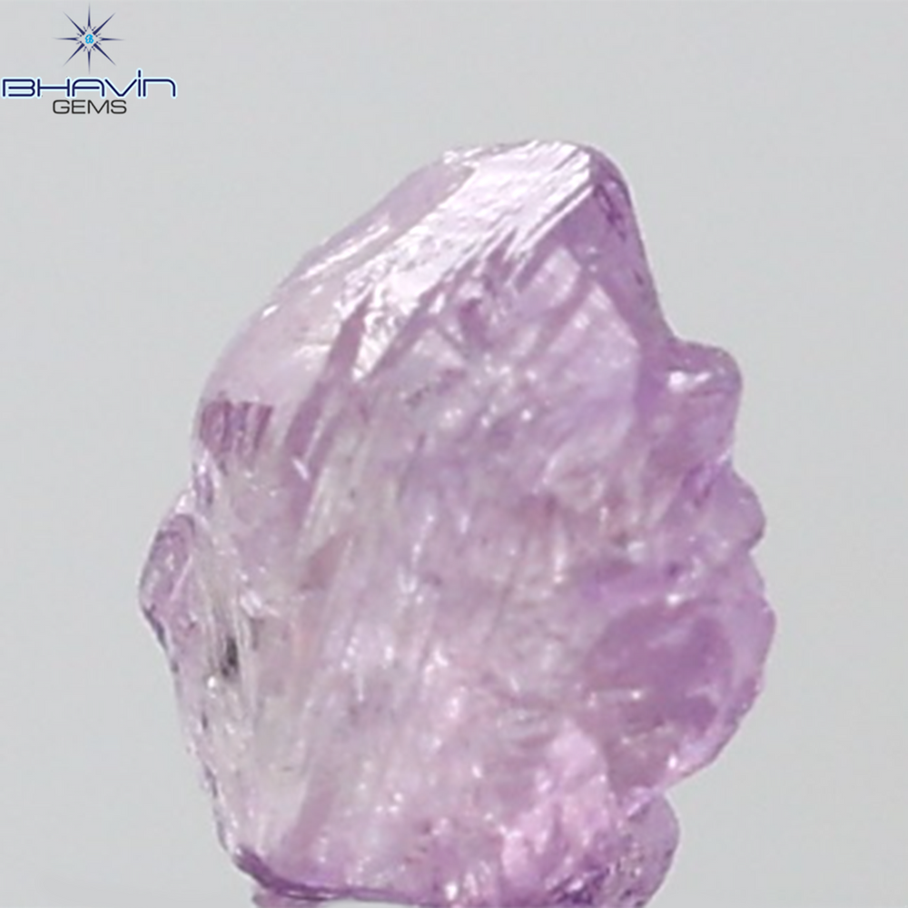 0.31 CT Rough Shape Natural Diamond Pink Color SI Clarity (3.25 MM)