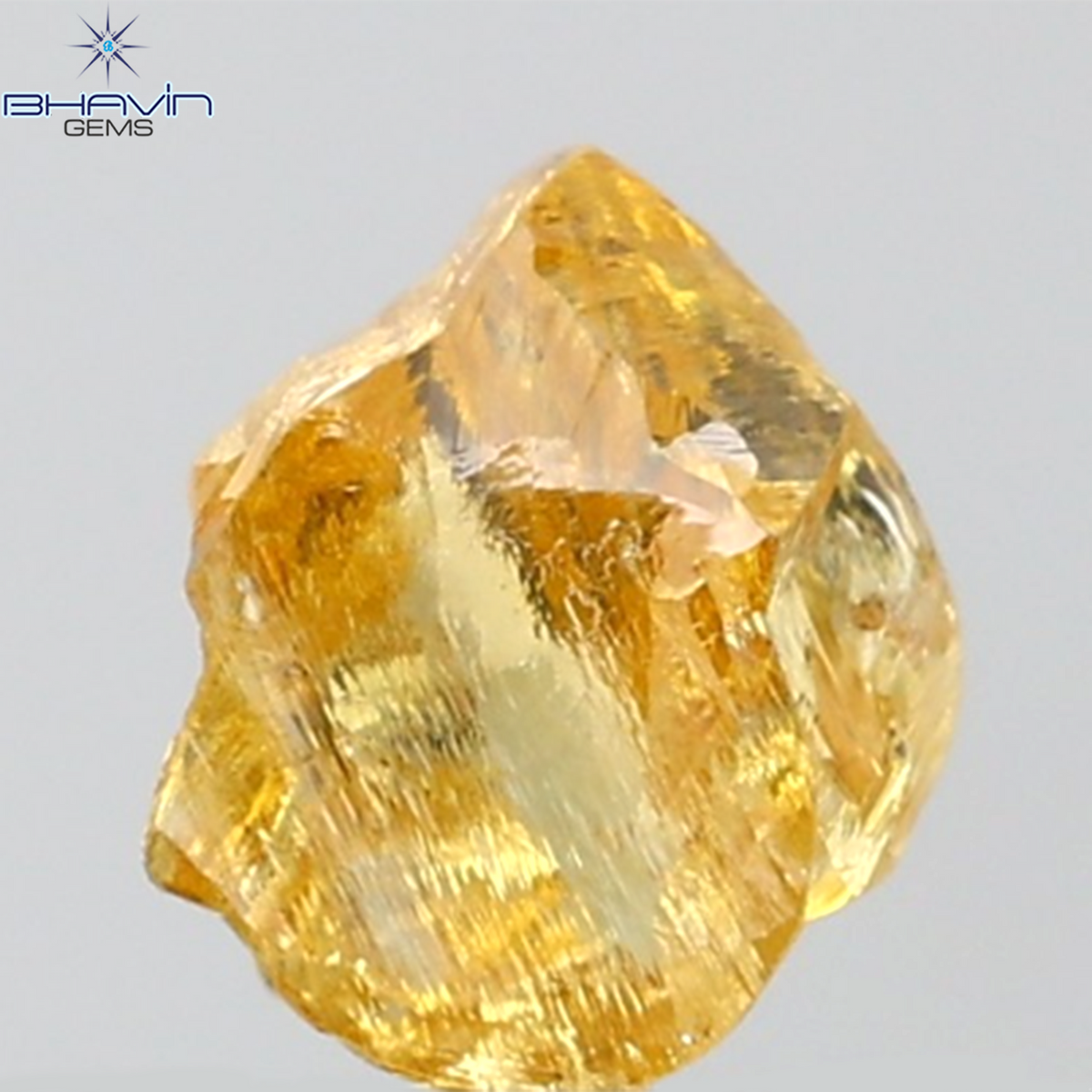 0.54 CT Rough Shape Natural Diamond Orange Color VS Clarity (4.50 MM)