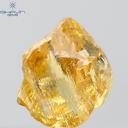 0.54 CT Rough Shape Natural Diamond Orange Color VS Clarity (4.50 MM)