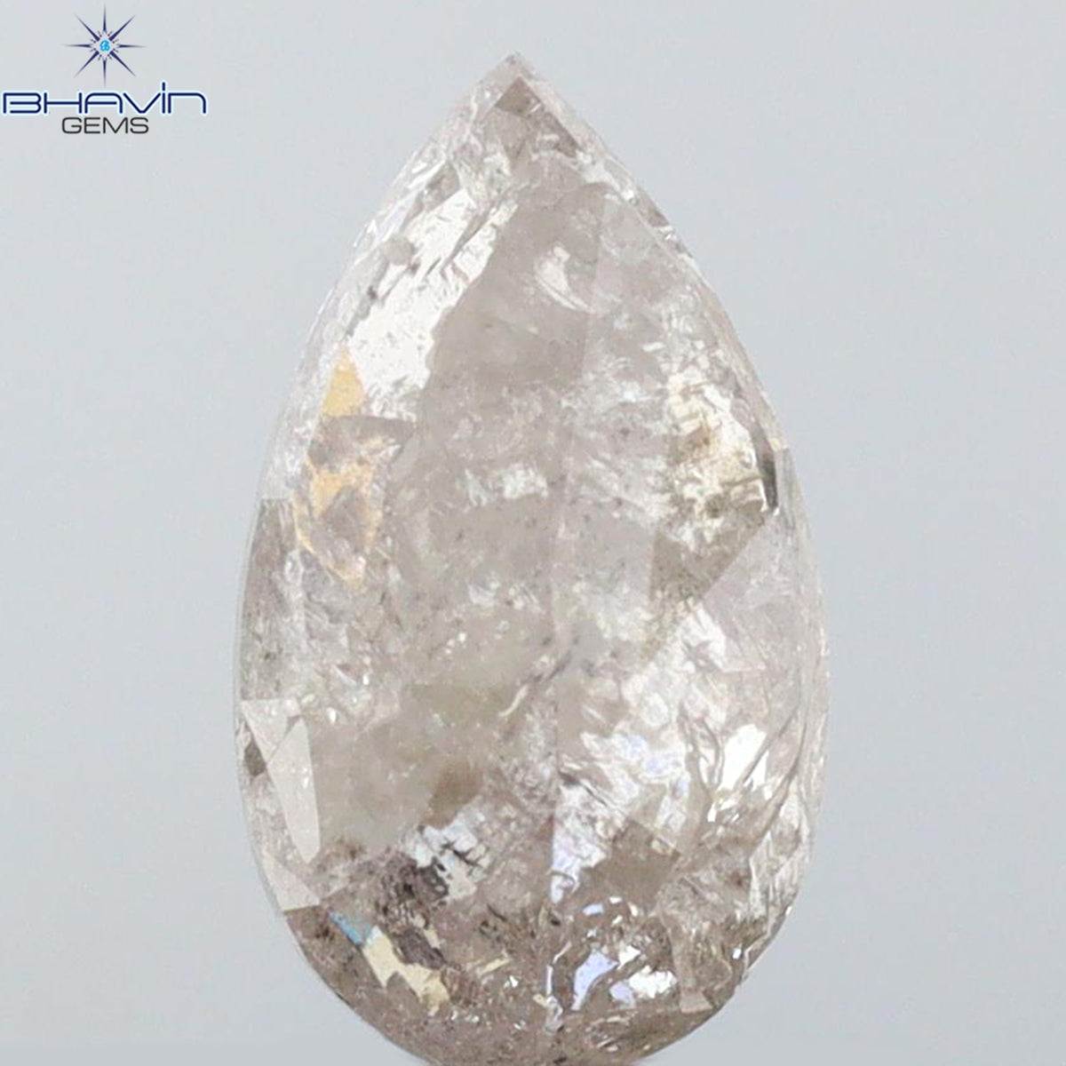 1.21 CT Natural Pear Diamond Pink Color Clarity I3 (8.74 MM)
