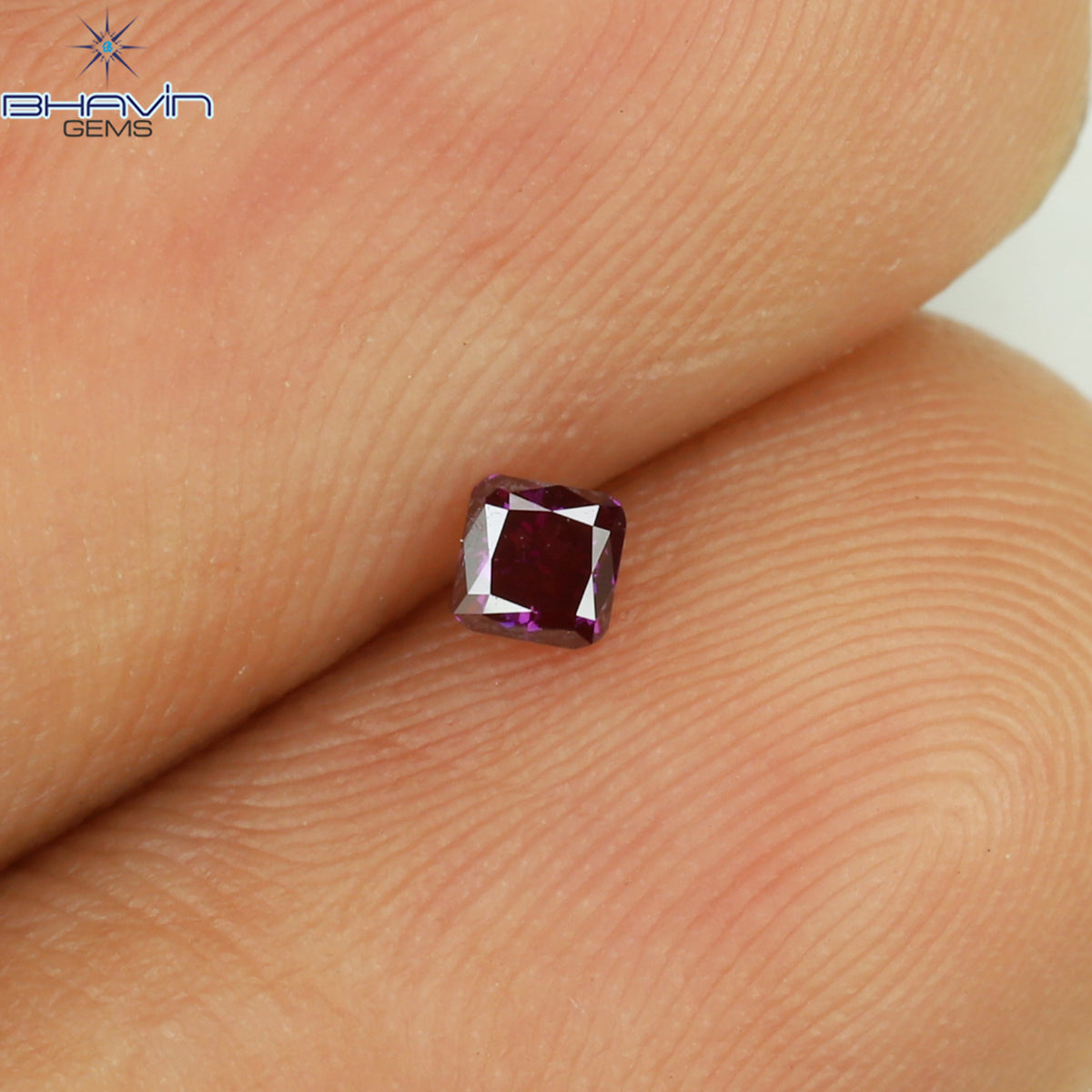 0.07 CT Natural Cushion Diamond Enhanced Pink Color Clarity VS1 (1.91 MM)