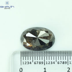 5.77 CT Oval Shape Natural Diamond Brown Color I3 Clarity (14.74 MM)