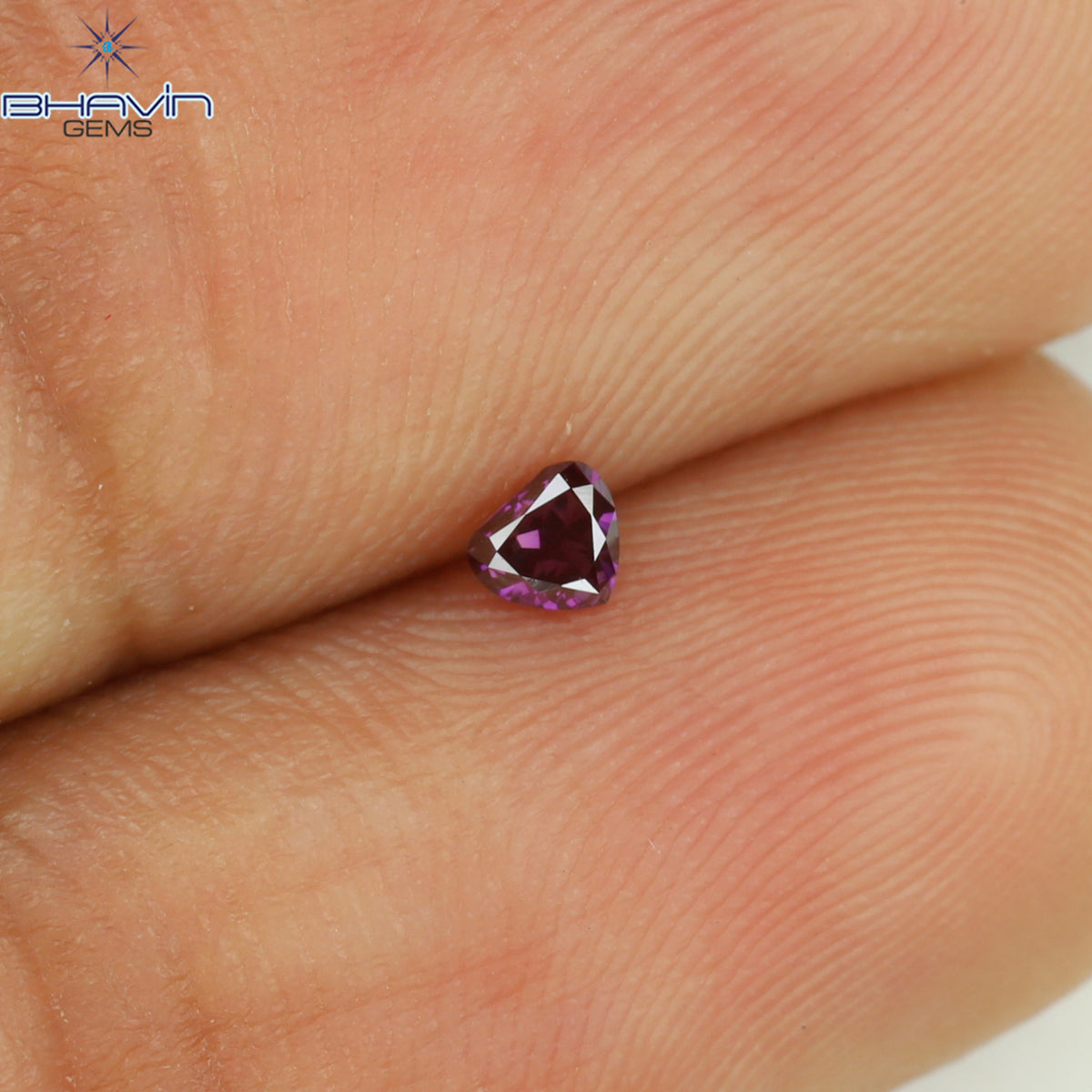 0.06 CT ハートシェイプ エンハンスド ピンクカラー 天然ルースダイヤモンド VS2 クラリティ (2.02 MM)