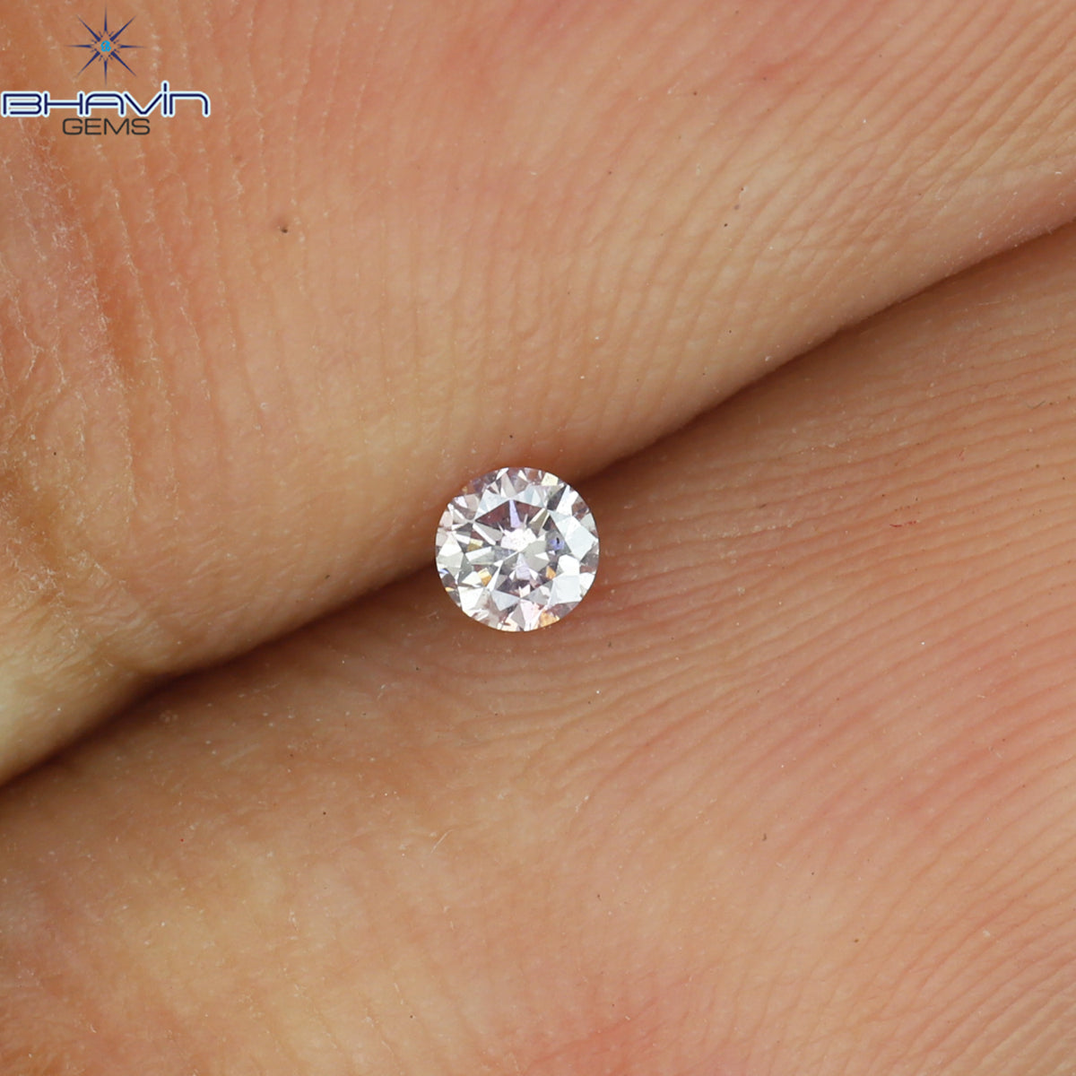 0.05 CT ラウンド シェイプ ナチュラル ダイヤモンド ピンク (アーガイル) カラー SI2 クラリティ (2.36 MM)