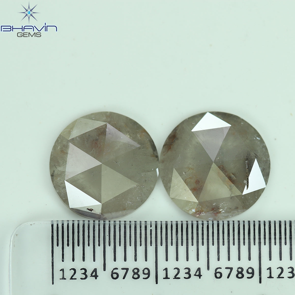 4.64 CT Round Rose Cut Natural Diamond Grey Color I3 Clarity (10.65 MM)