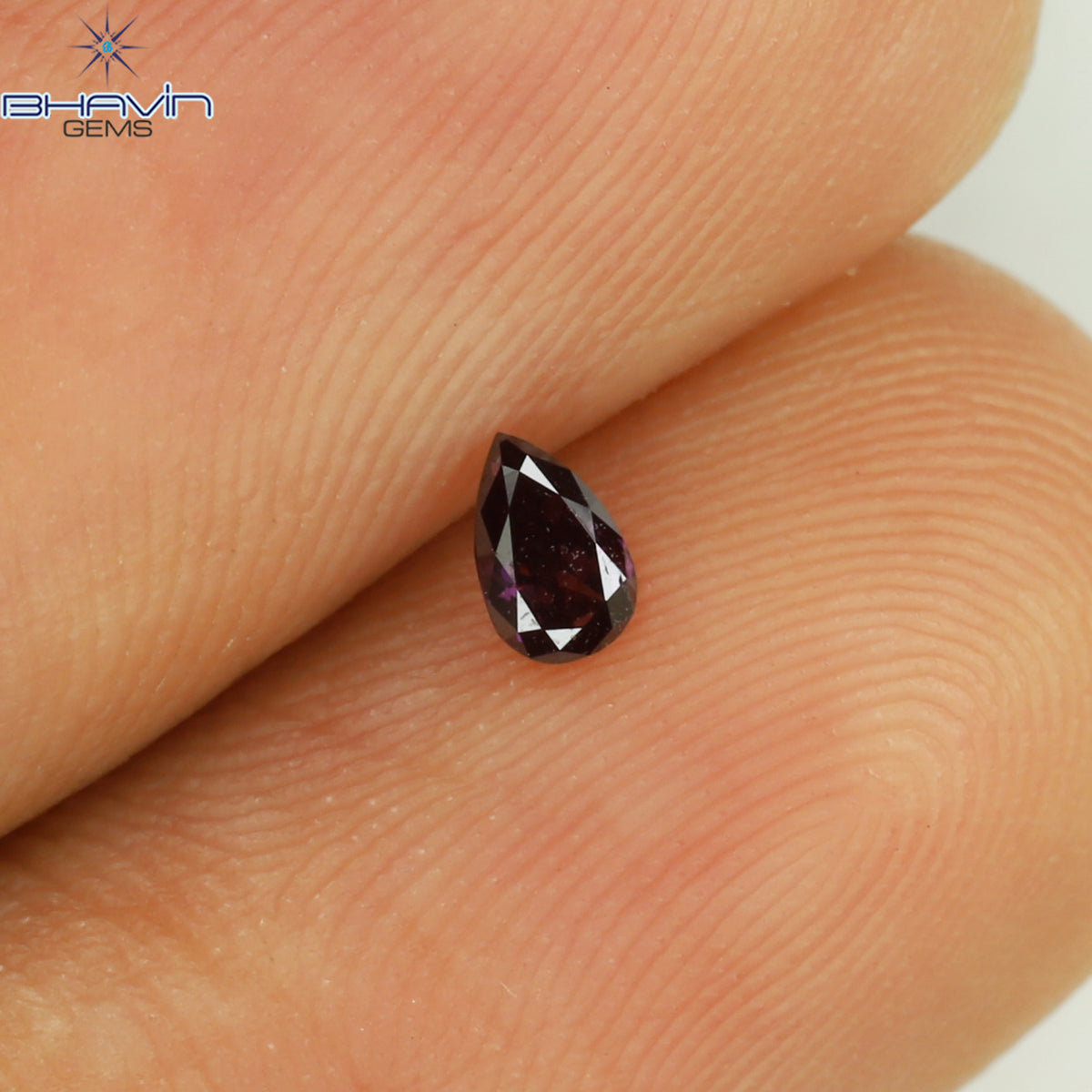 0.07 CT Natural Pear Diamond Enhanced Pink Color Clarity VS1 (3.12 MM)