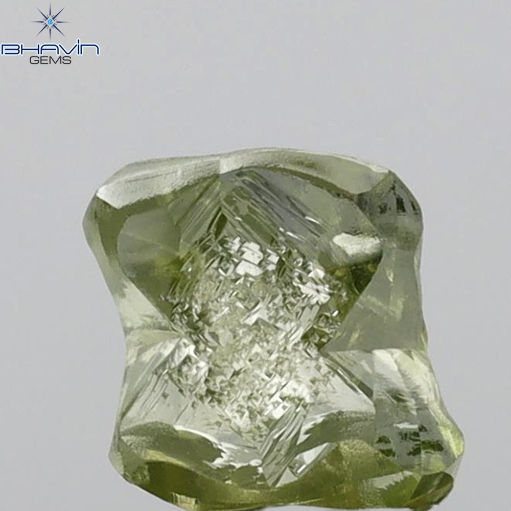 1.46 CT Rough Shape Enhanced Green Color VS2 Clarity (8.15 MM)