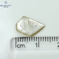 1.54 CT Rough Shape Natural Diamond Brown Color VS1 Clarity (12.88 MM)