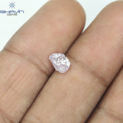 0.54 CT Rough Shape Natural Diamond Pink Color SI1 Clarity (5.36 MM)