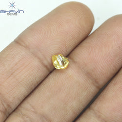 0.54 CT Rough Shape Natural Diamond Orange Color VS Clarity (4.50 MM)