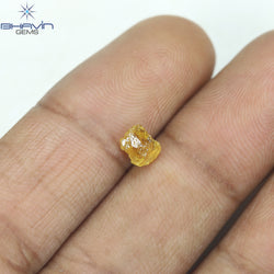 0.70 CT Rough Shape Natural Diamond Orange Color SI1 Clarity (4.80 MM)