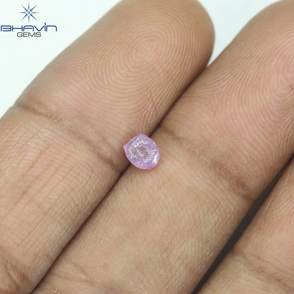 0.31 CT Rough Shape Natural Diamond Pink Color SI Clarity (3.25 MM)